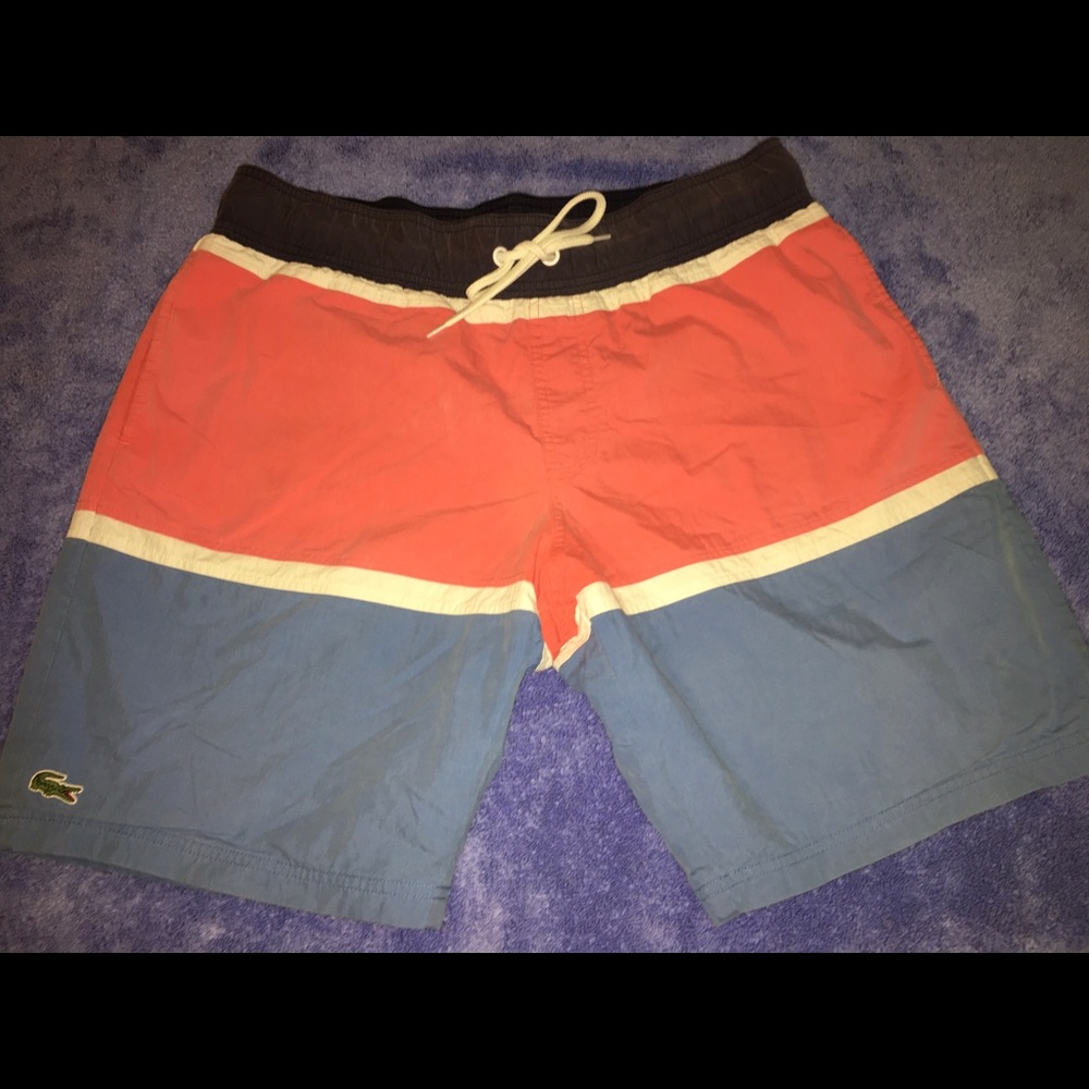 Lacoste Swim Trunks, L and EUC! 🐊